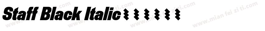 Staff Black Italic字体转换